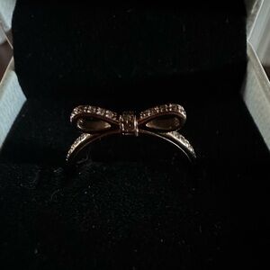 Elegant Pandora Gold Bow Ring